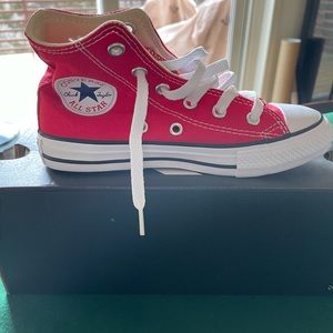 Kids converse high tops.  New with tags and box size 12 kids.